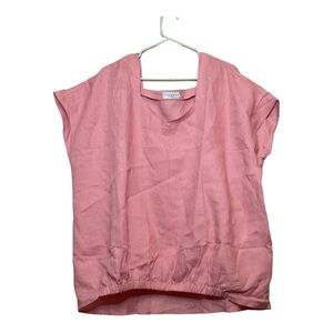Women’s NWOT Harshman‎ Arpe 100% linen blouse, size 1X